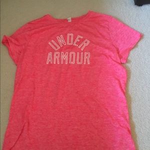 Pink Short Sleeve Under Armour Tee